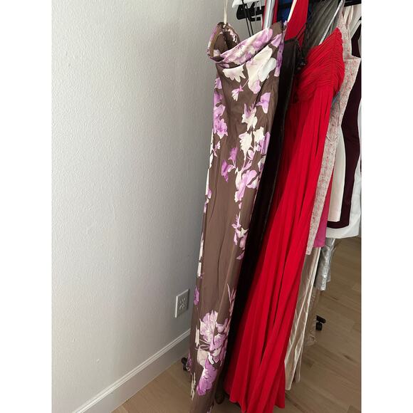 ROCOCO SAND Maxi Strapless Dress in Brown Pink - Picture 8 of 11